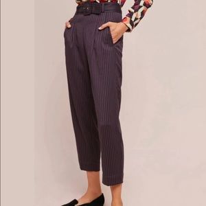 Anthropologie Cartonnier Linework High Rise Pleated Trousers